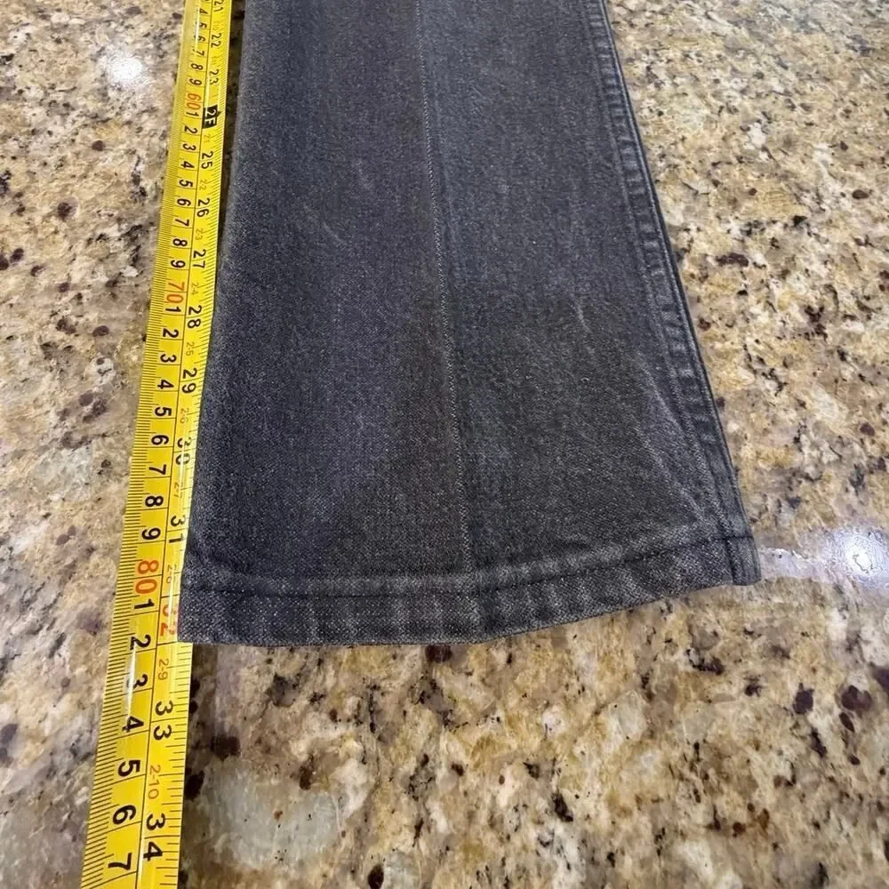 Vintage 90s Wrangler Jeans Black Faded Denim USA Made Cowboy Cut Mens 29x32 EUC